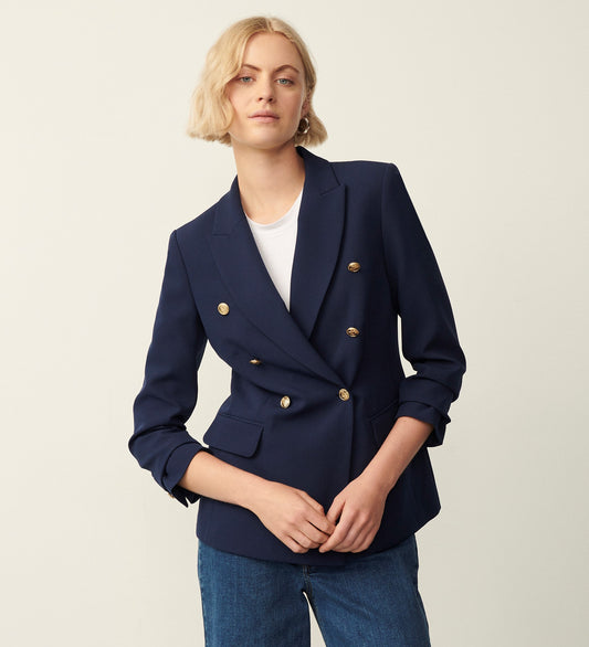 Orla Navy Button Detail Blazer