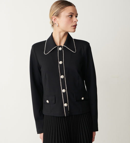 Tilda Black Ponte Jersey Jacket