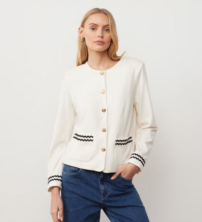 Molly Ivory Ponte Jersey Jacket