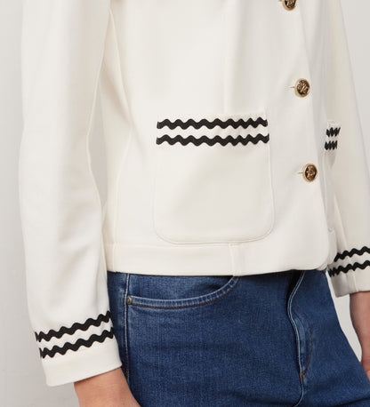 Molly Ivory Ponte Jersey Jacket