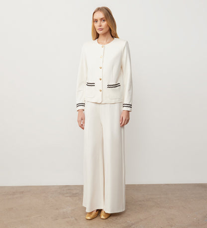 Molly Ivory Ponte Jersey Jacket