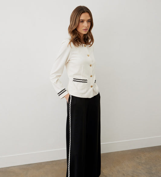 Molly Ivory Ponte Jersey Jacket