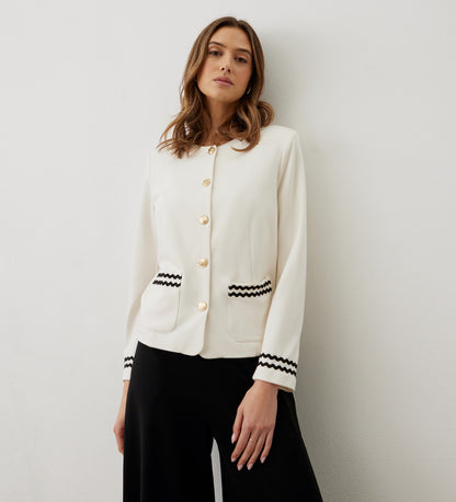 Molly Ivory Ponte Jersey Jacket