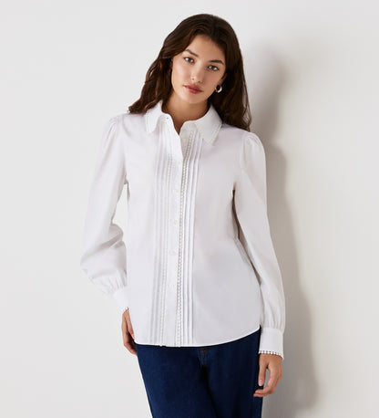 Judith White Cotton Rich Shirt