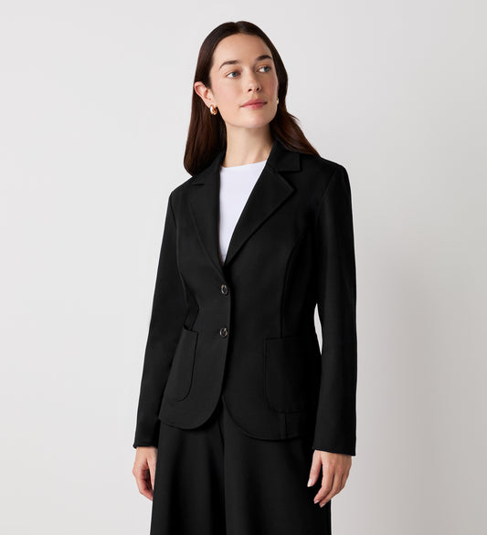 Jules Black Ponte Jersey Jacket