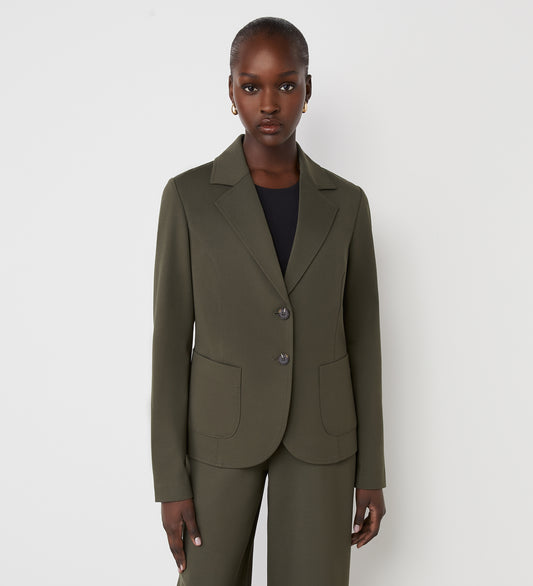 Jules Khaki Ponte Jersey Blazer