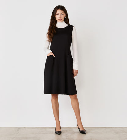 Julianne Black Ponte Midi Dress