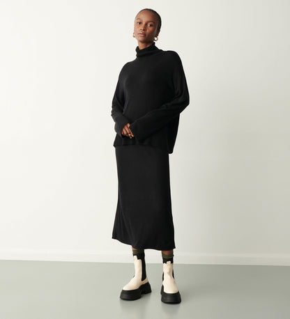 Sienna Black Roll Neck Jumper