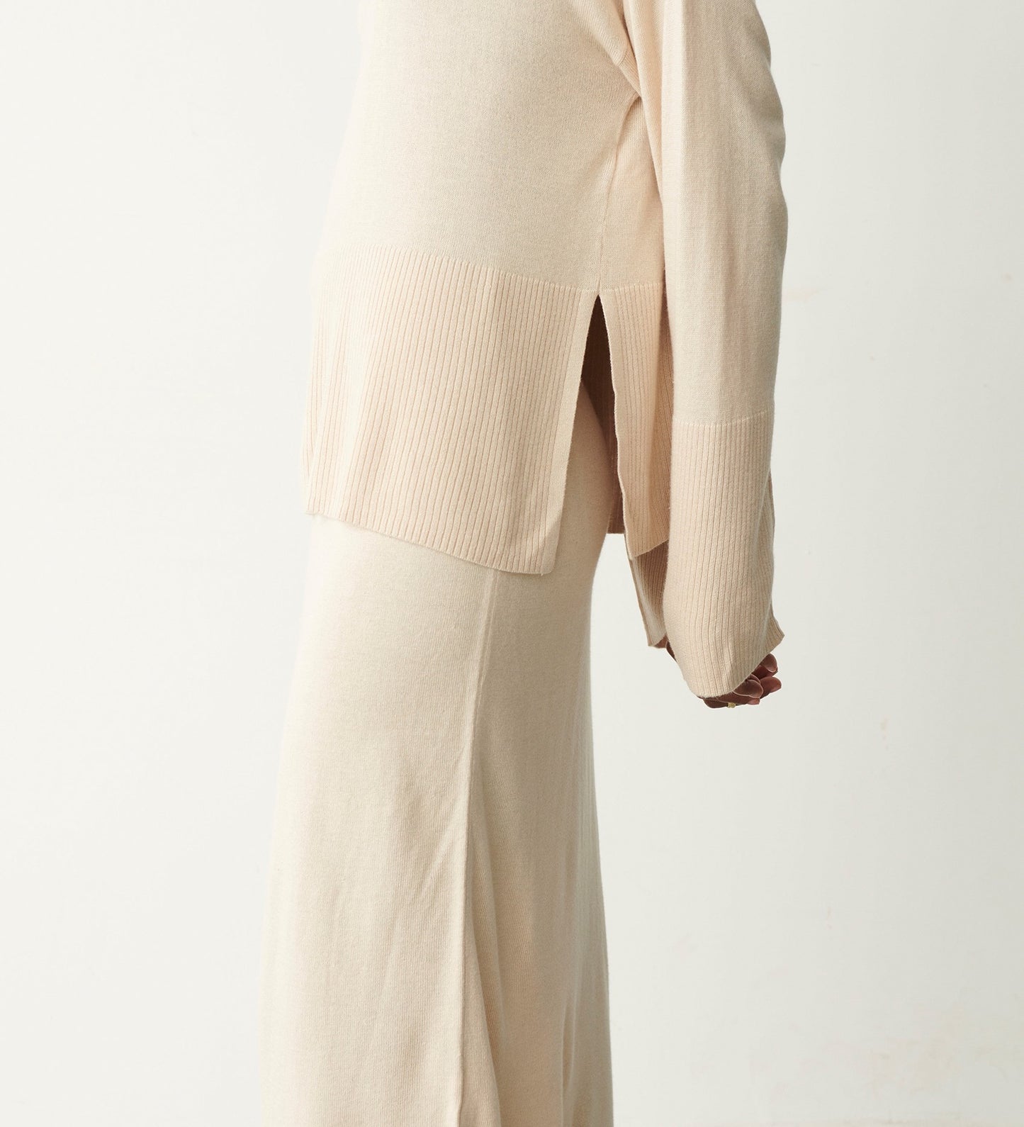 Sienna Pale Oatmeal Roll Neck Jumper