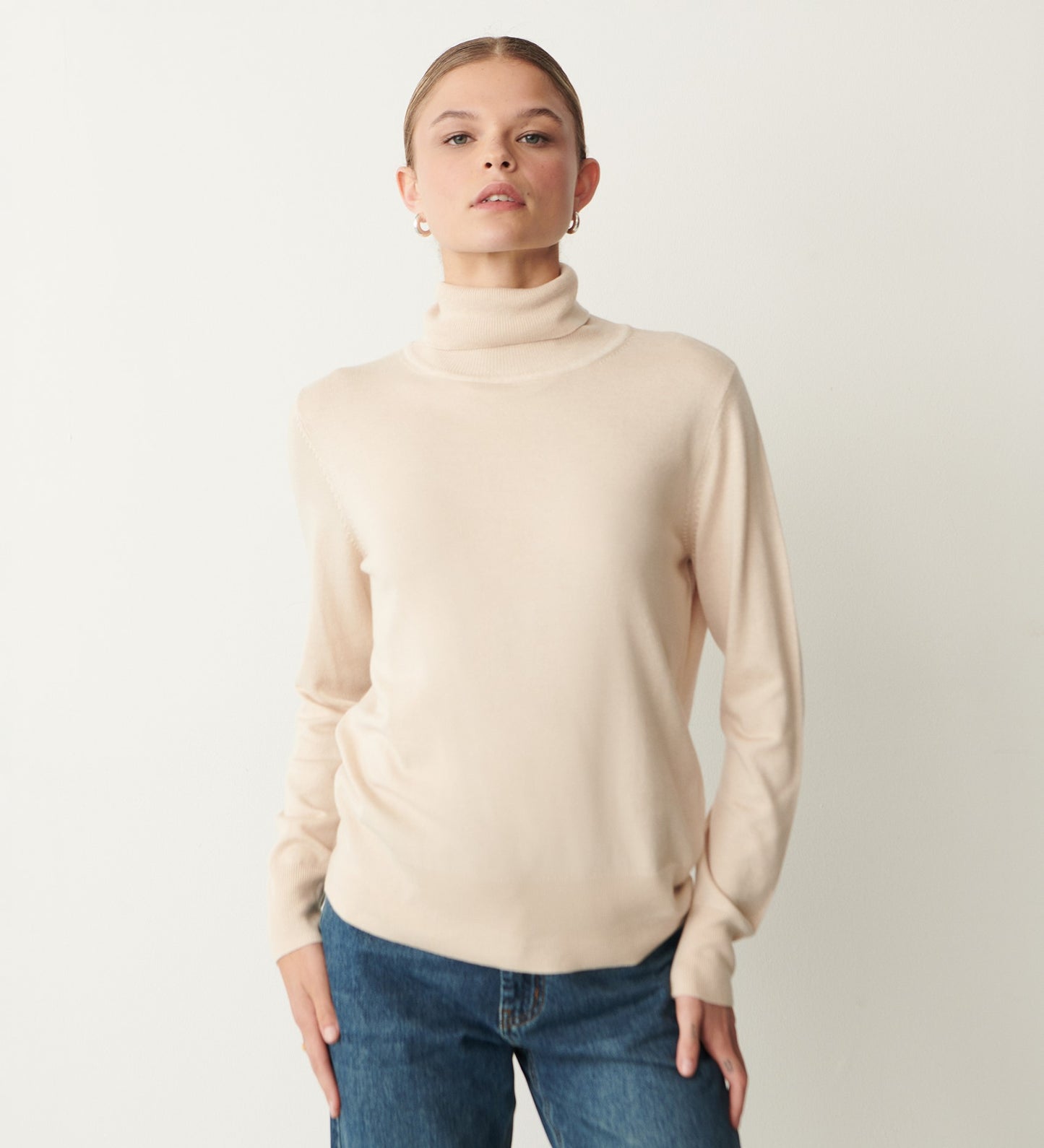 Leona Ivory Roll Neck Jumper