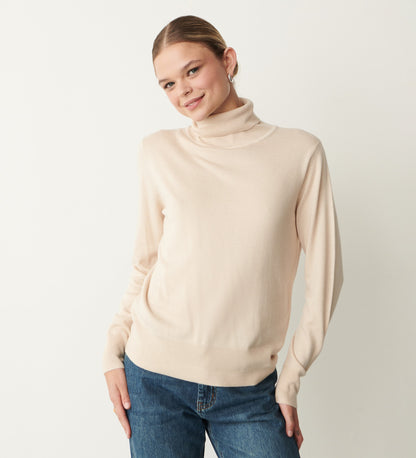 Leona Ivory Roll Neck Jumper