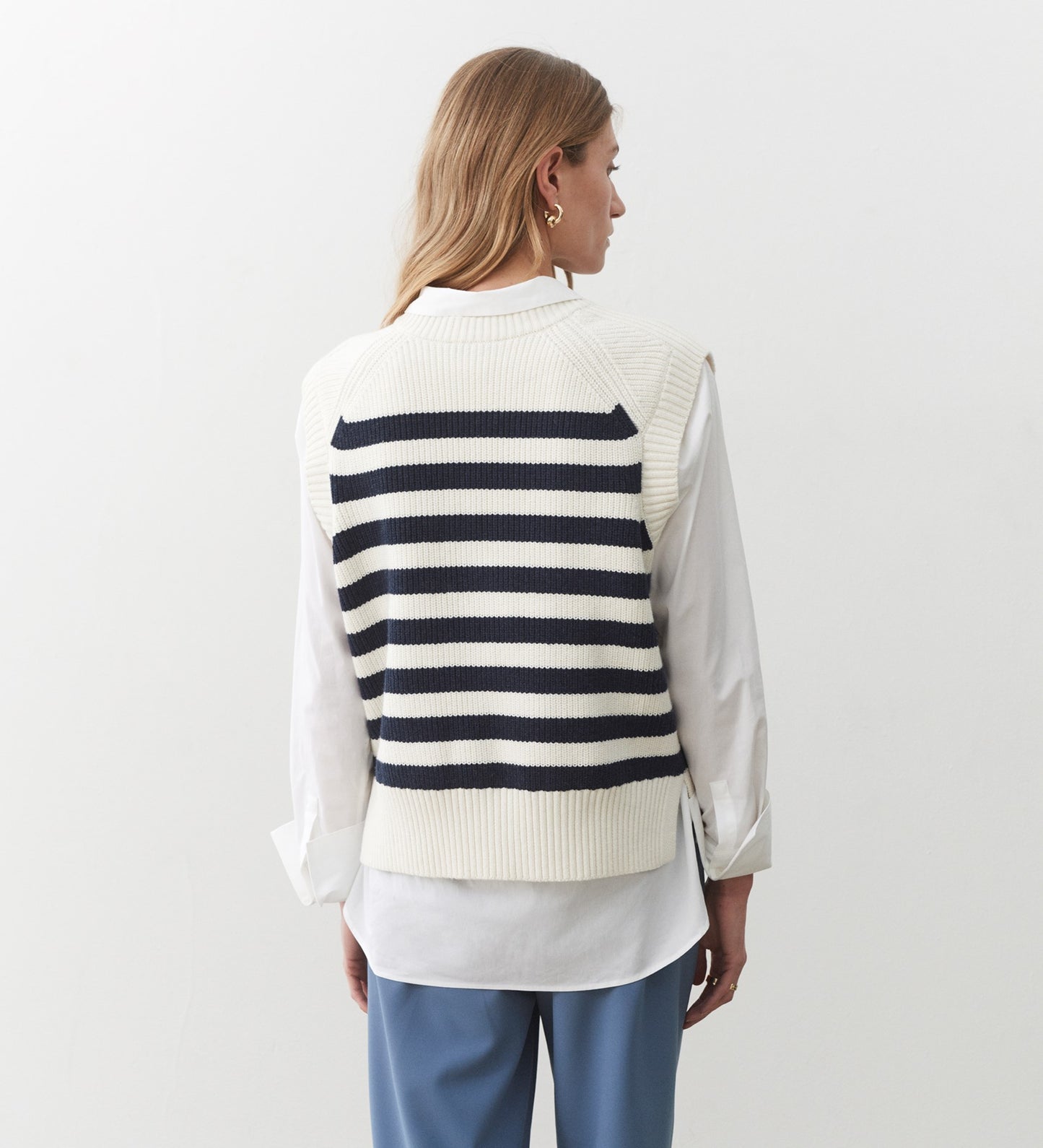 Lexi Stripe Cotton mix Vest