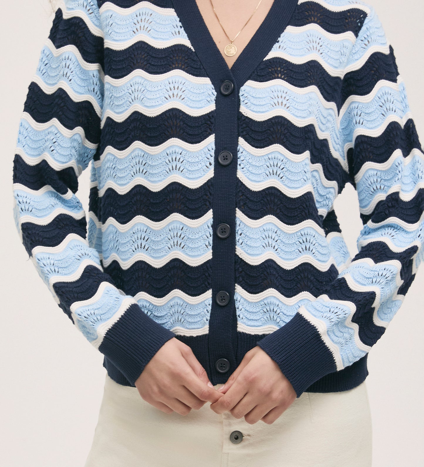 Kate Blue Stripe Cardigan