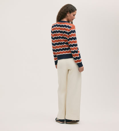 Kate Orange Stripe Cardigan