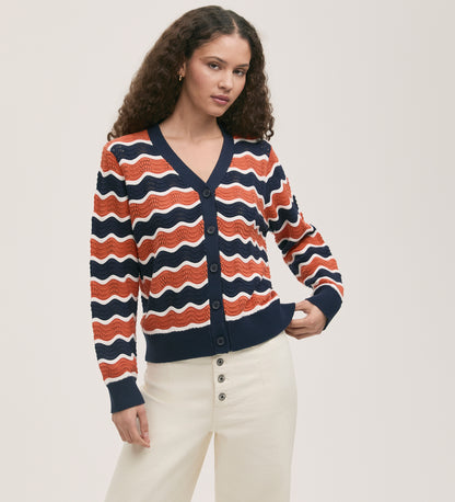 Kate Orange Stripe Cardigan