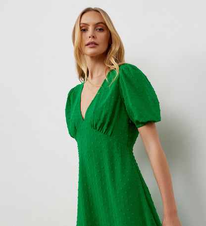 Loretta Green Georgette Midi Dress