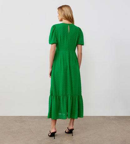 Loretta Green Georgette Midi Dress