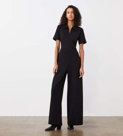 Marley Black Ponte Jersey Jumpsuit