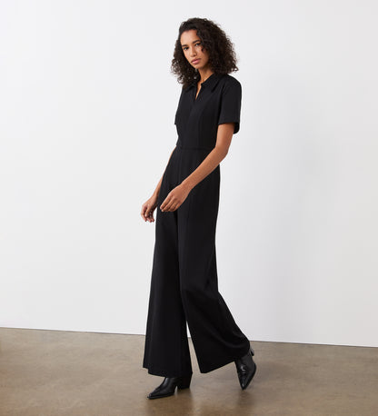 Marley Black Ponte Jersey Jumpsuit