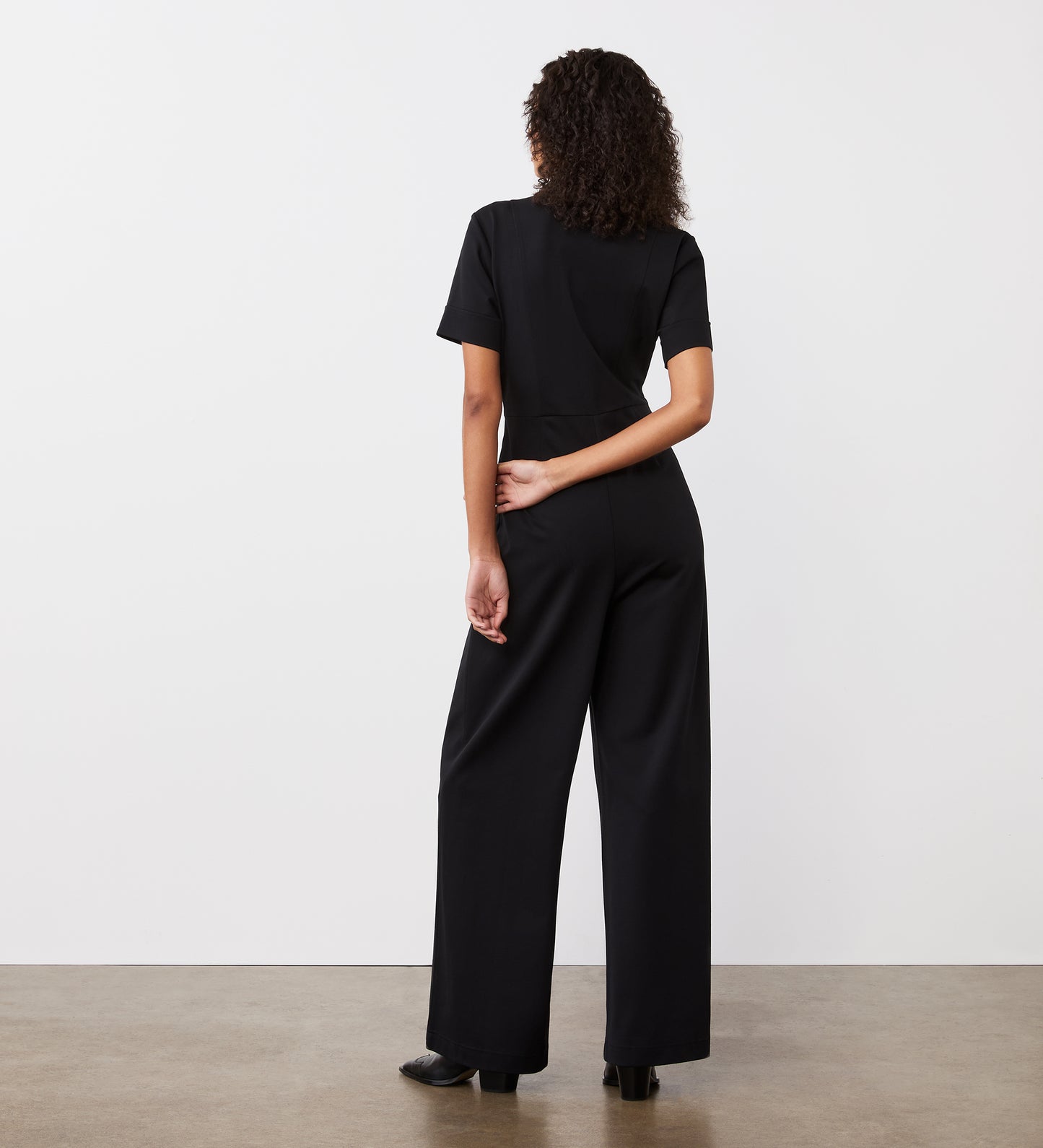 Marley Black Ponte Jersey Jumpsuit