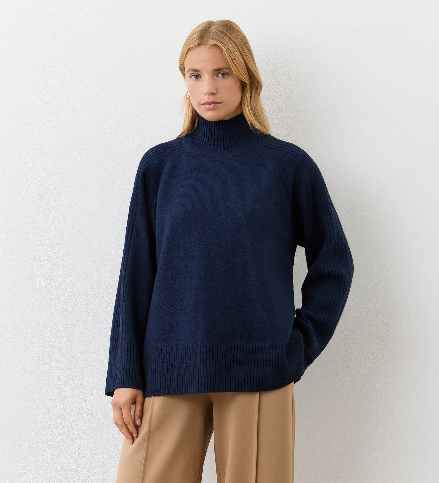 Melanie Navy Knitted Jumper