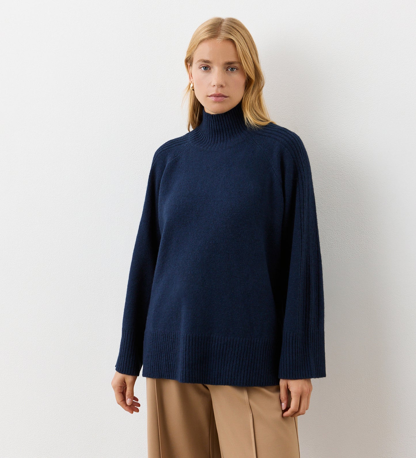 Melanie Navy Knitted Jumper