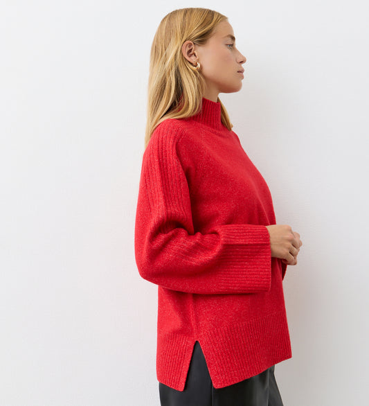 Melanie Red Knitted Jumper