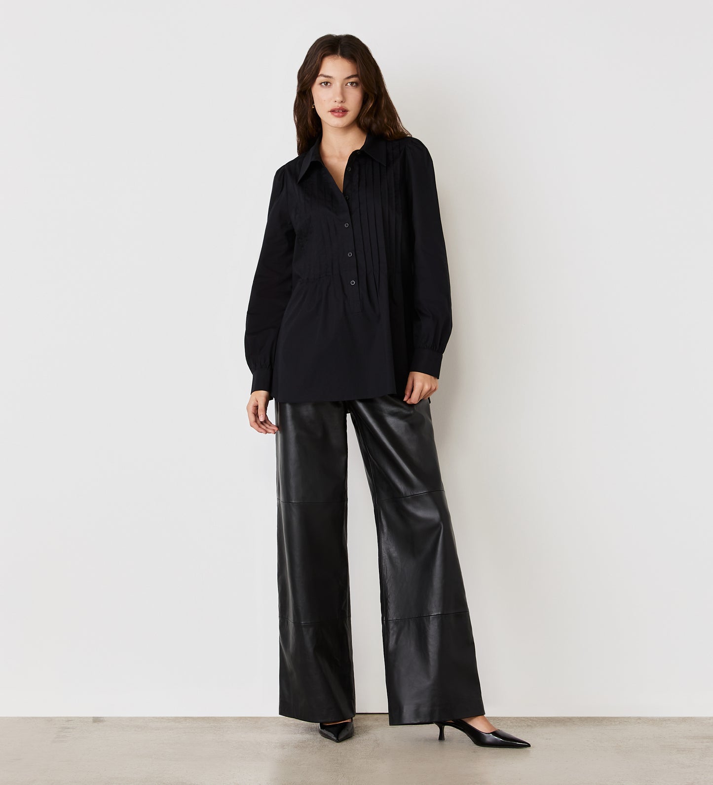 Mimi Black Cotton Rich Shirt