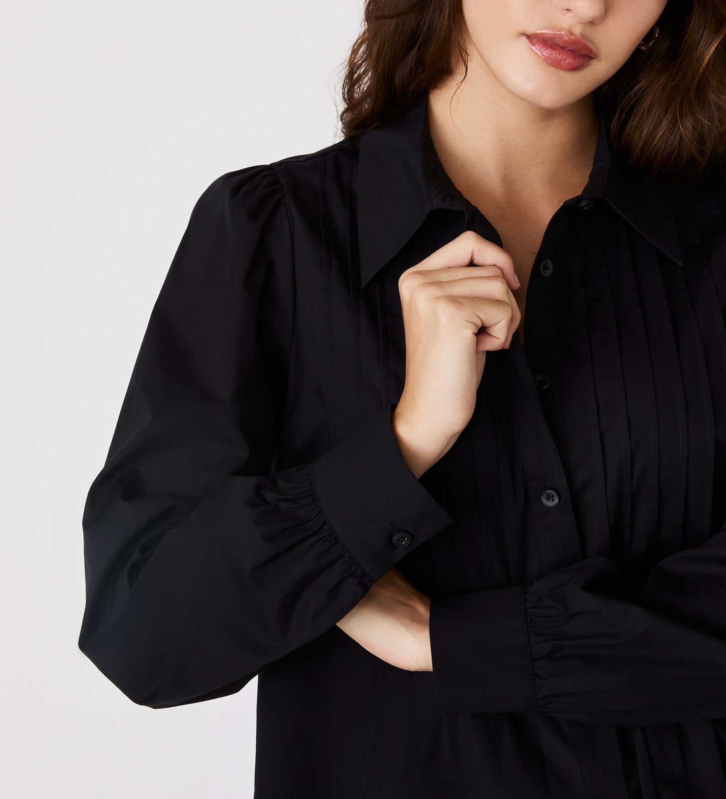 Mimi Black Cotton Rich Shirt