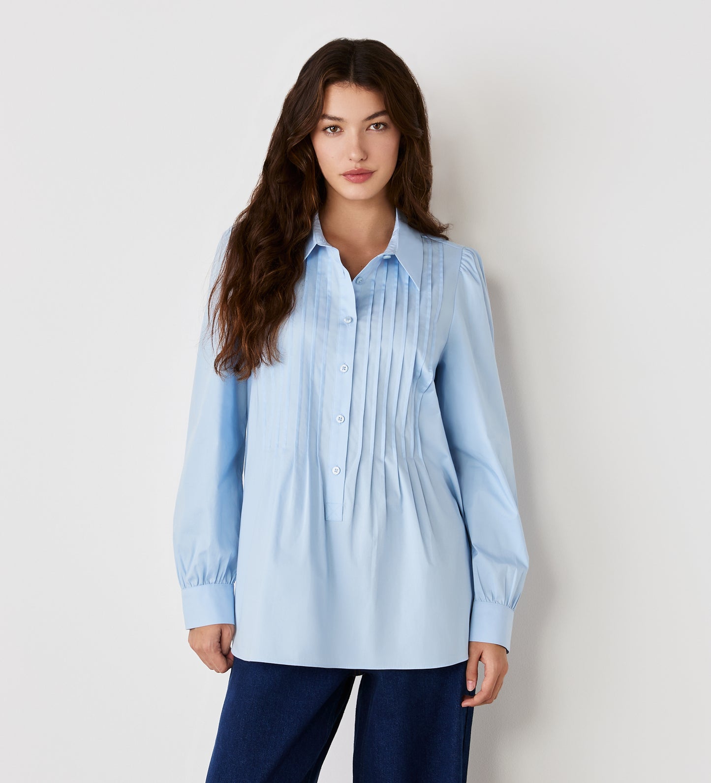 Mimi Light Blue Cotton Rich Shirt