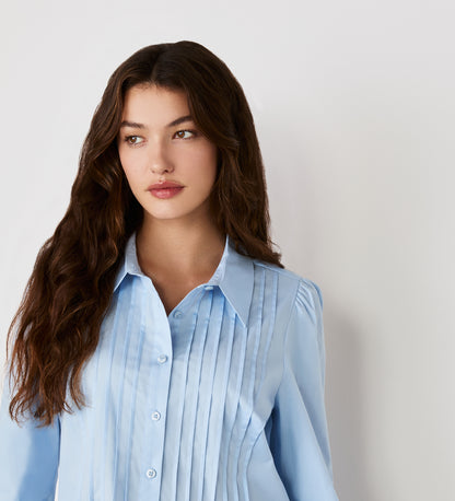 Mimi Light Blue Cotton Rich Shirt