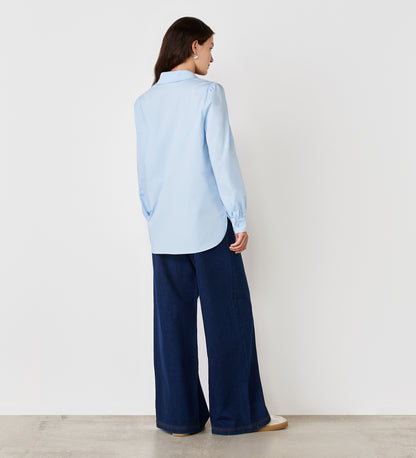 Mimi Light Blue Cotton Rich Shirt