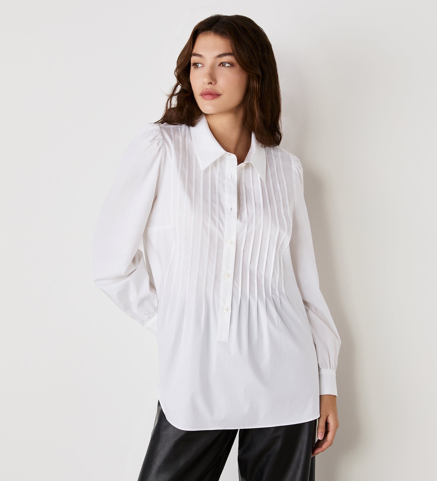 Mimi White Cotton Rich Shirt