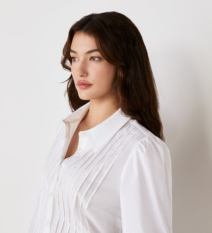 Mimi White Cotton Rich Shirt