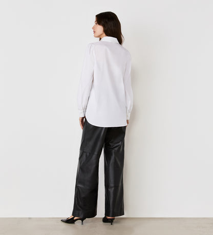 Mimi White Cotton Rich Shirt