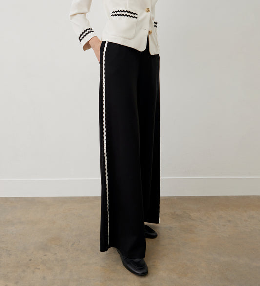 Courtney Black Ponte Jersey Trousers