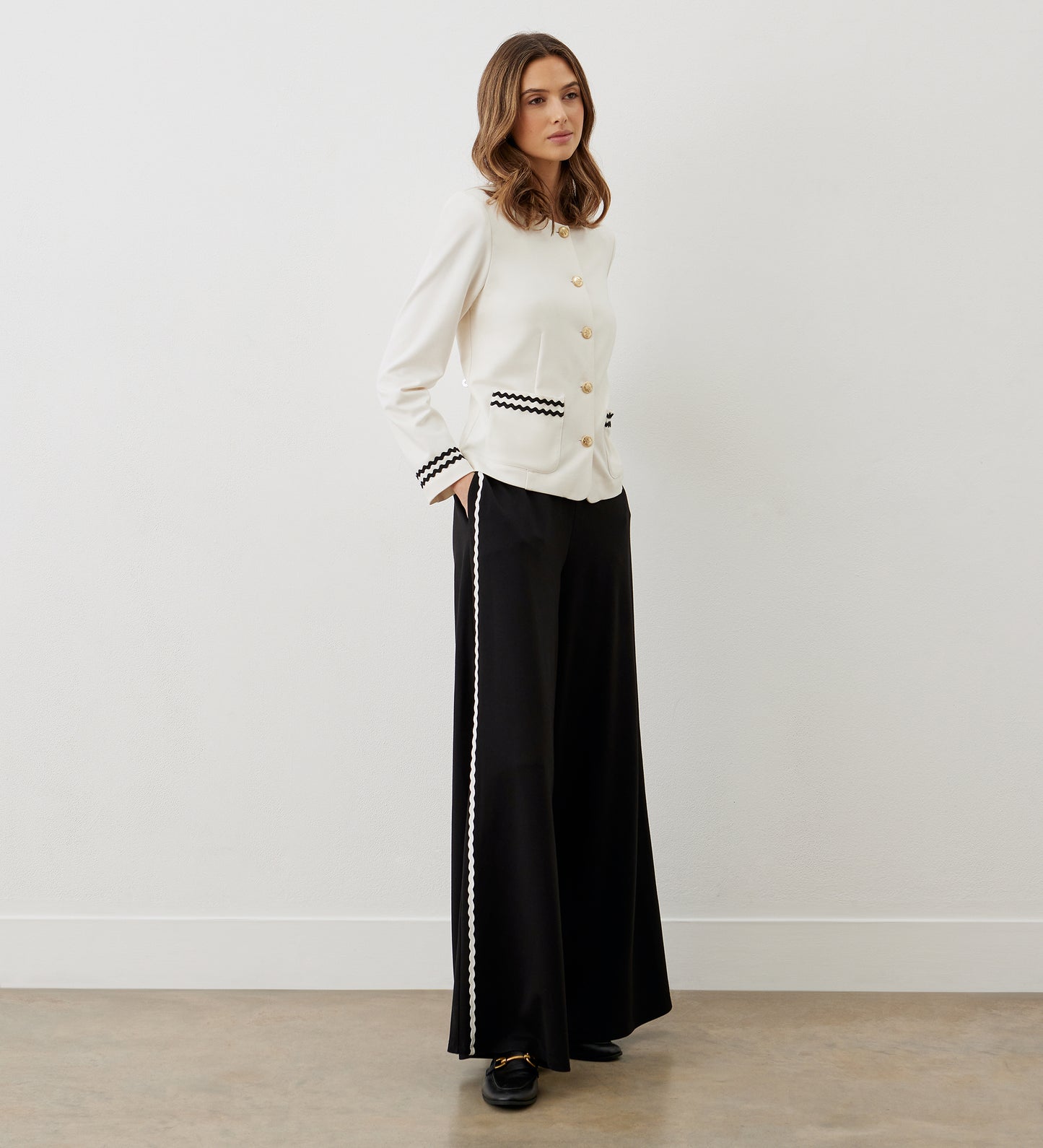 Courtney Black Ponte Jersey Trousers