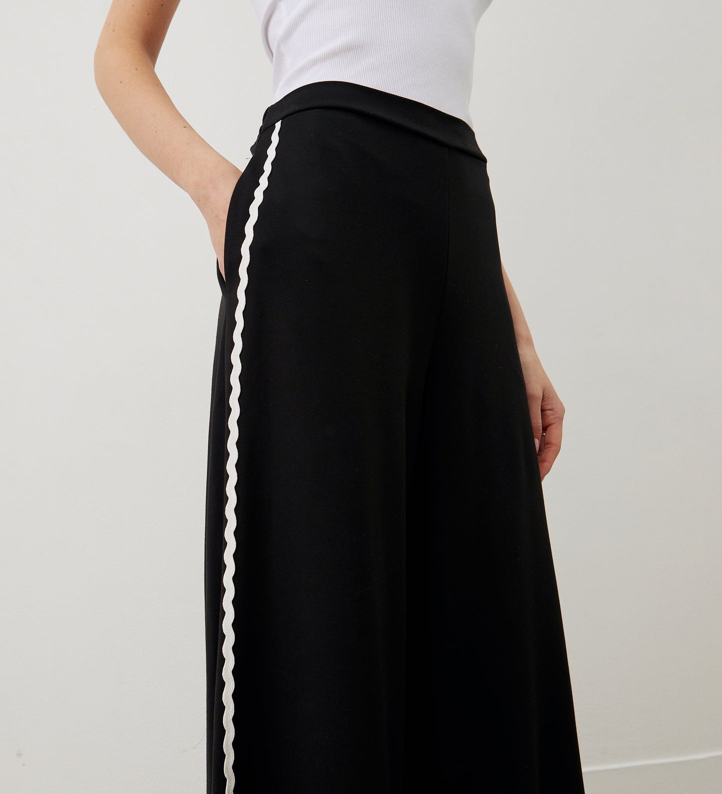 Courtney Black Ponte Jersey Trousers