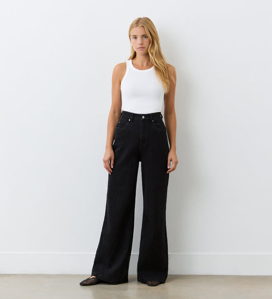 Monica Black Wide Leg Jeans