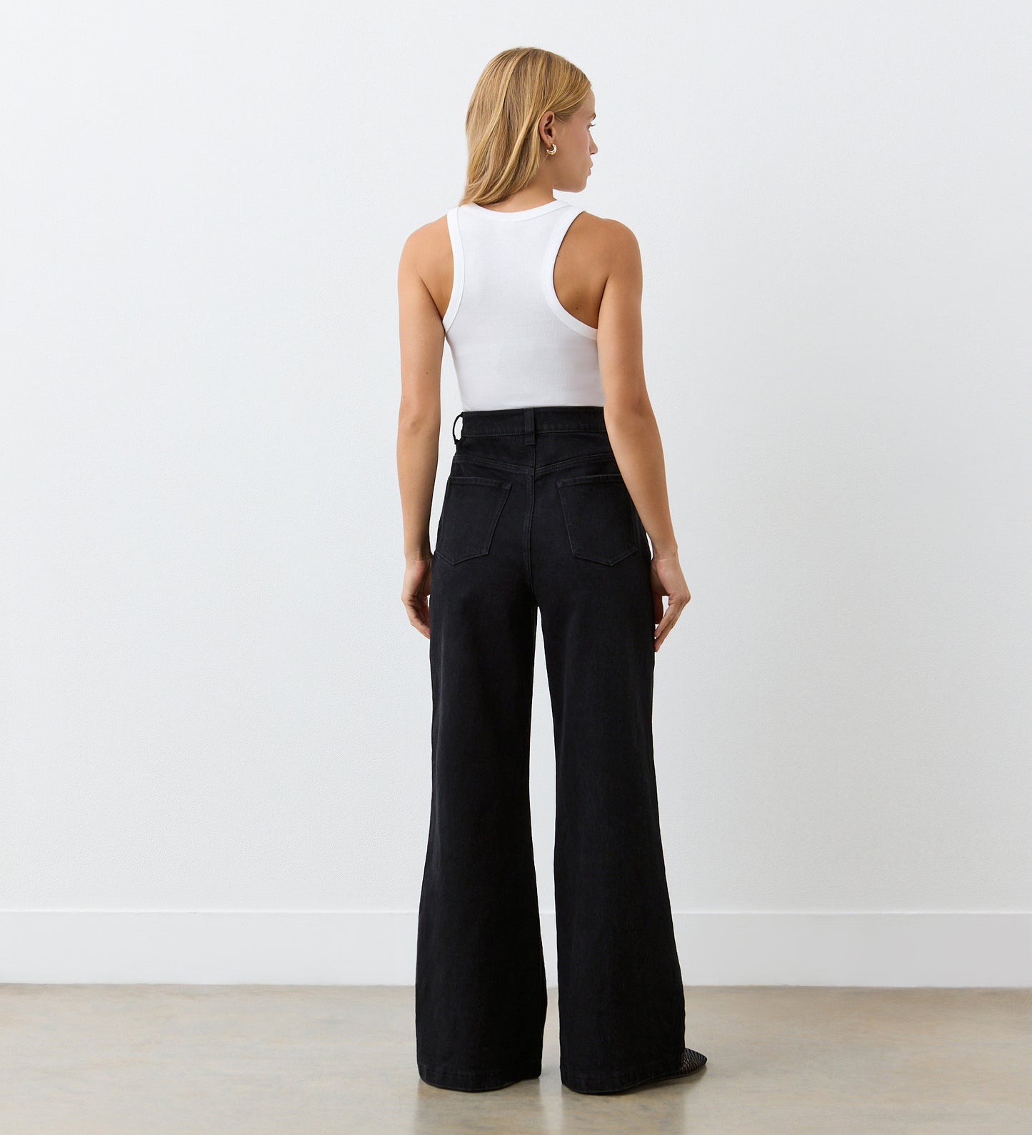 Monica Black Wide Leg Jeans