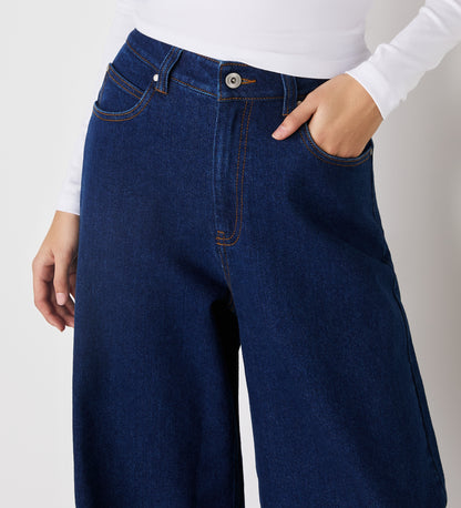 Monica Mid Wash Wide Leg Jeans