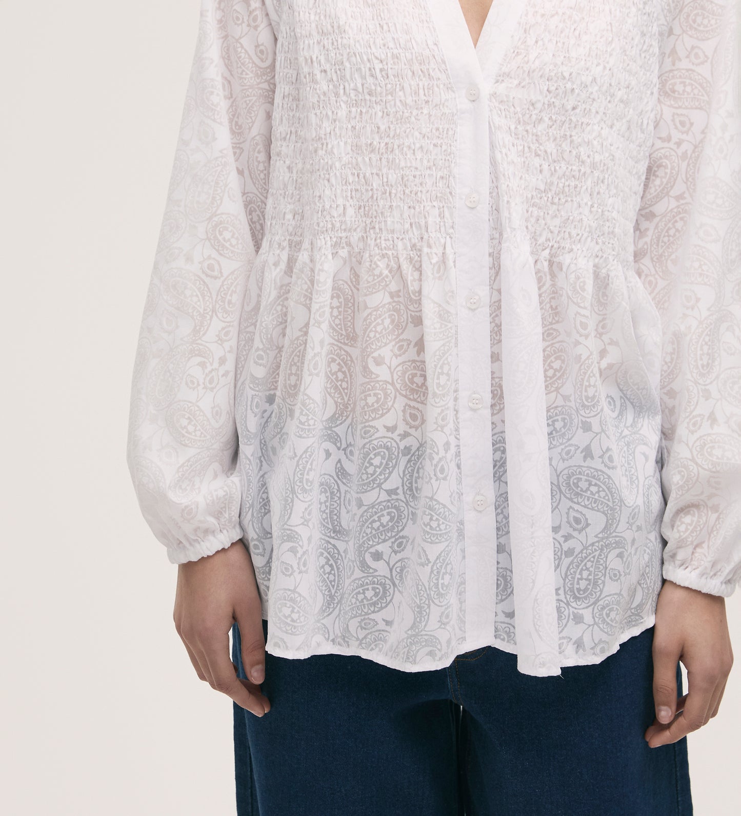 Martha White Chiffon Blouse