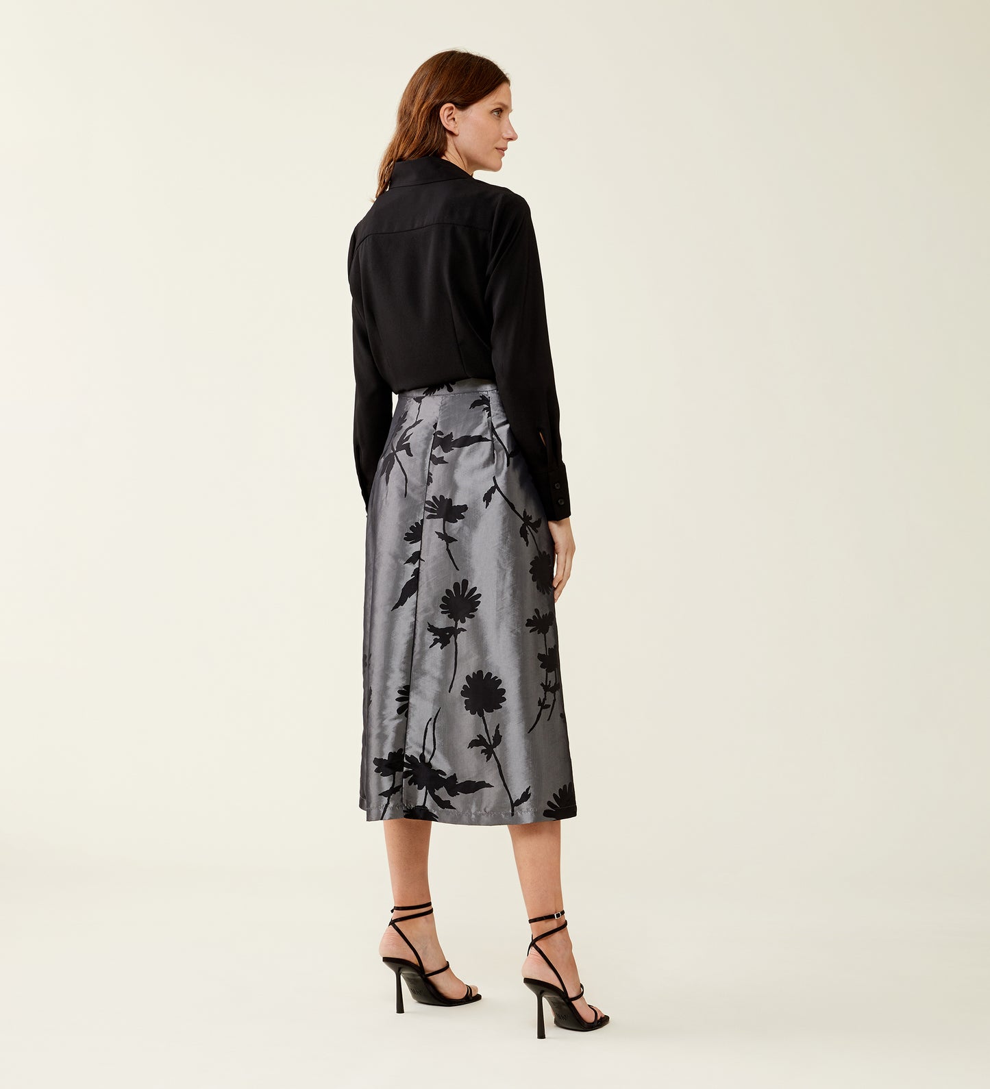 Naia Taffeta Midi Skirt