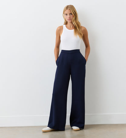 Nat Navy Palazzo Wide Leg Trouser