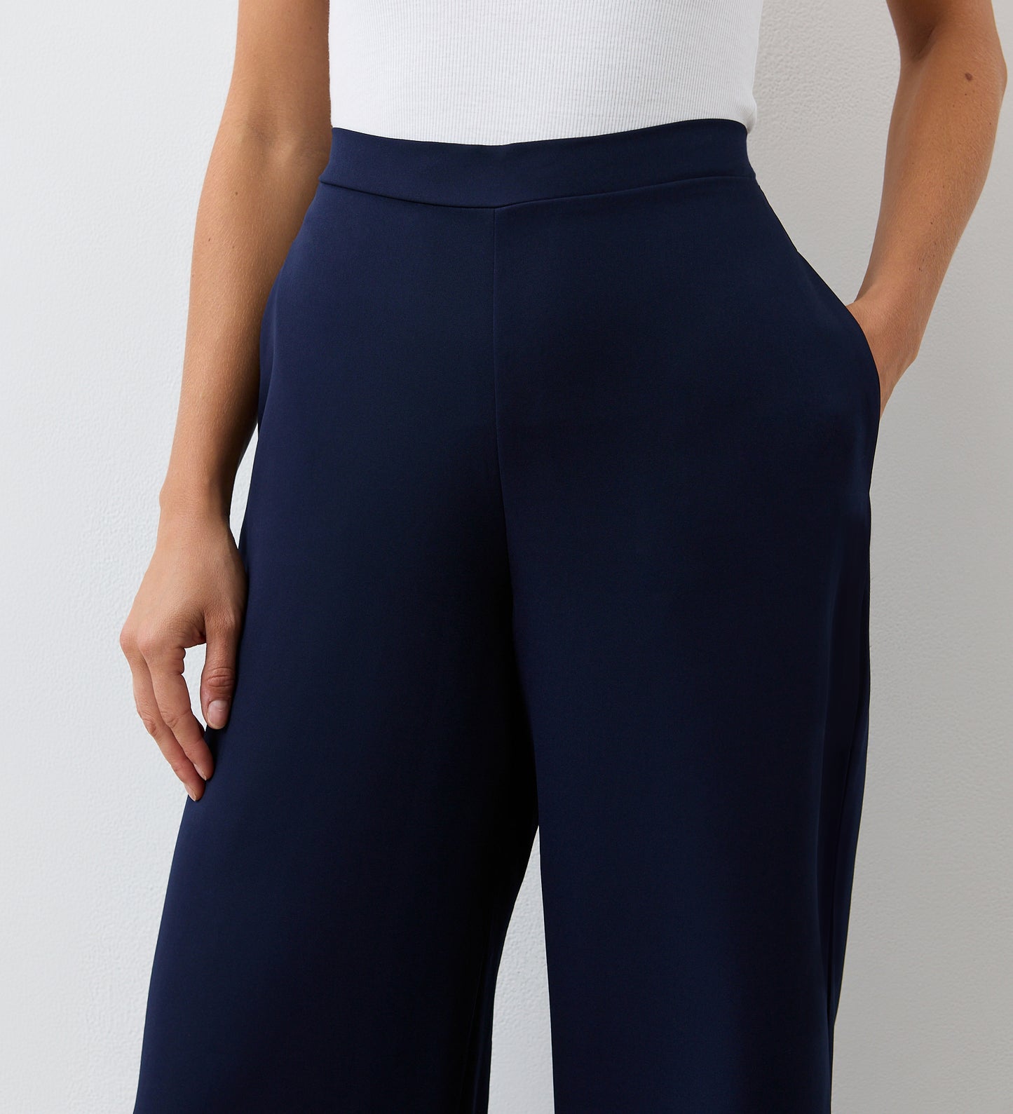 Nat Navy Palazzo Wide Leg Trouser