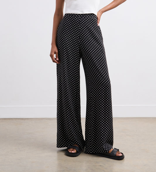 Nat Black Polka Dot Trouser