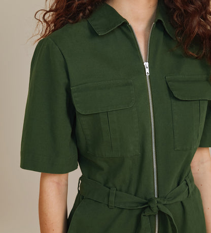 Jessie Khaki Jumpsuit