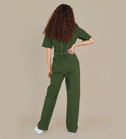 Jessie Khaki Jumpsuit