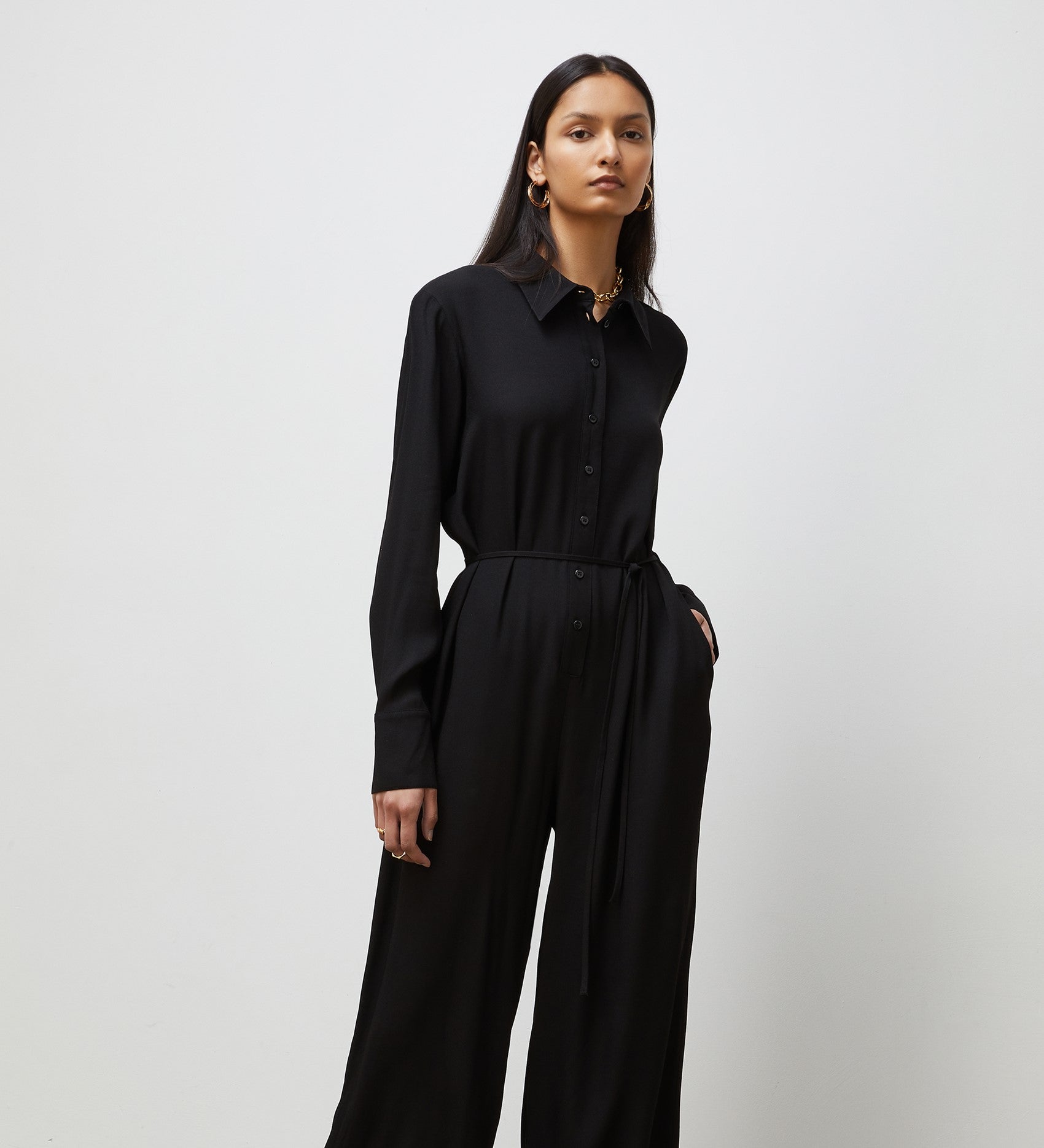 Becca Black Jumpsuit Finery London