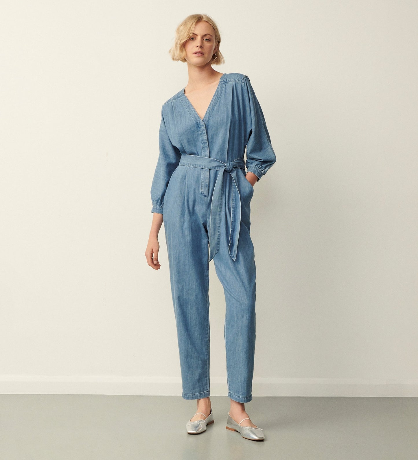 Elsa Denim Blue Jumpsuit